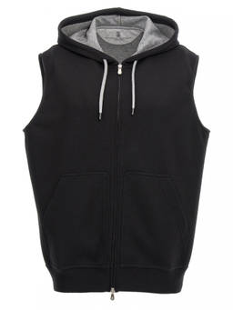 Brunello Cucinelli - Black Hooded Vest