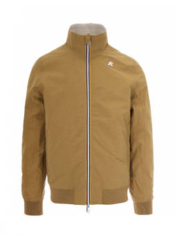 K-Way - Brown Solid Mandarin Collar Jacket