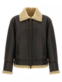 Dsquared2 - Brownaviator' Leather Jacket