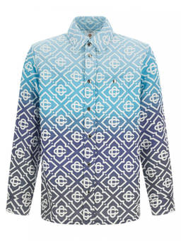 Casablanca - Blue Jacquard Shirt Collar Jacket