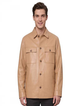 Boss - Beige Shirt Collar Jacket