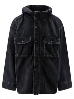 Balenciaga - Black Logo Hood Jacket