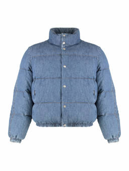 Dolce&Gabbana - Blue Mock Collar Jacket