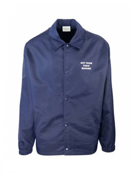 Drole De Monsieur - Blue Slogan Shirt Collar Jacket