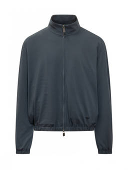 EMPORIO ARMANI - Dark Blue Mock Collar Jacket
