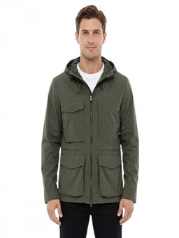Woolrich - Green Solid Hood Jacket
