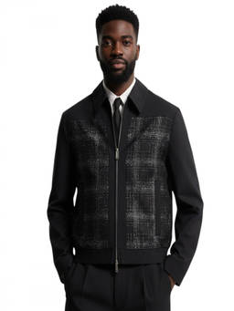 Dsquared2 - Black Check Zip Up Jacket