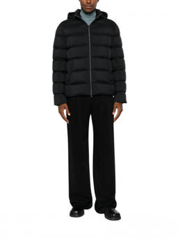 Herno - Black Quilted Hood Jacket