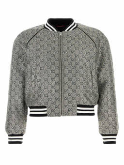 Gucci - Grey Embellished Bomber Jacket
