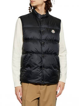 Moncler - Black Sleeveless Logo Jacket
