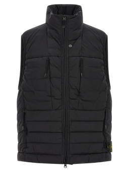 Stone Island - Black Quilted Sleeveless Jacket