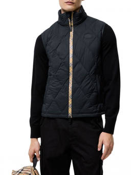 Burberry - Blue Quilted Sleeveless Jacket