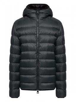 Moncler - Dark Grey Quilted Hood Jacket