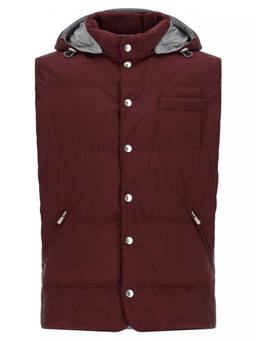 Brunello Cucinelli - Maroon Sleeveless Jacket