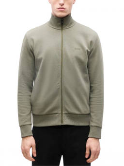 Boss - Olive Green Full-Zip Knit Jacket