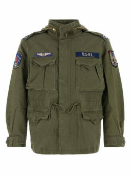 POLO RALPH LAUREN - RALPH LAUREN Green Patch Detail Jacket