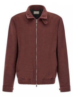 Brunello Cucinelli - Maroon Shirt Collar Jacket