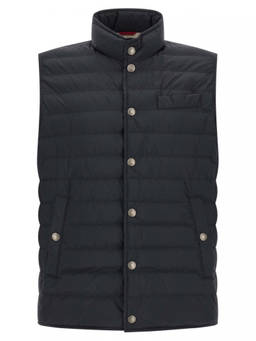 Brunello Cucinelli - Dark Blue Quilted Jacket