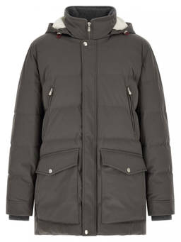 Brunello Cucinelli - Dark Grey Quilted Jacket