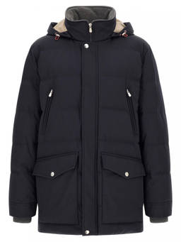 Brunello Cucinelli - Navy Blue Quilted Jacket