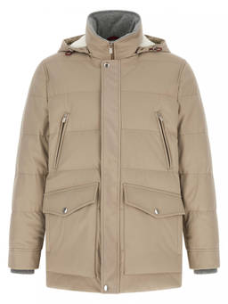 Brunello Cucinelli - Beige Quilted Parka Jacket