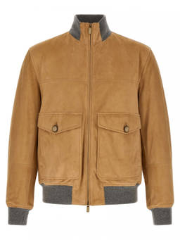 Brunello Cucinelli - Light Brown Bomber Jacket
