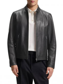 Boss - Black Mandarin Collar Jacket