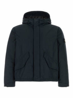 Stone Island - Navy Blue Solid Hood Jacket