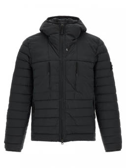 Stone Island - Black Quilted Hood Jacket