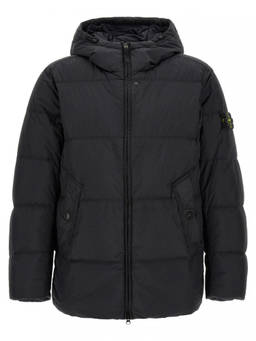 Stone Island - Blue Quilted Hood Jacket