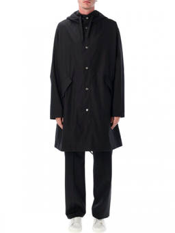 Jil Sander - Black Logo Parka Coat