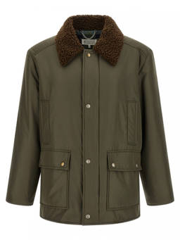 Maison Margiela - Green Solid Shirt Collar Jacket