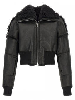 Rick Owens - Black Textured Leather Jacket