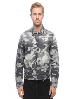 Dsquared2 - Black Camo Shirt Collar Jacket