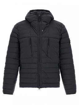 Stone Island - Blue Quilted Hood Jacket