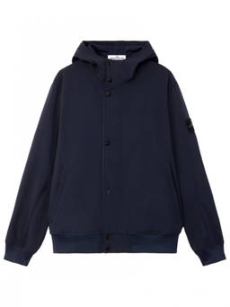 Stone Island - Blue Solid Hood Jacket