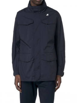 K-Way - Navy Blue Mock Collar Jacket