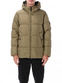 Stone Island - Khaki Quilted Hood Jacket