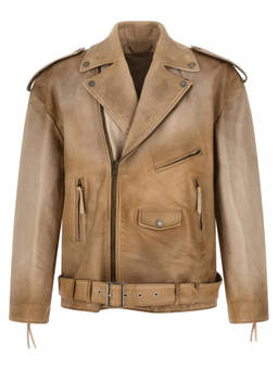 Golden Goose - Beige Solid Notched Lapel Jacket