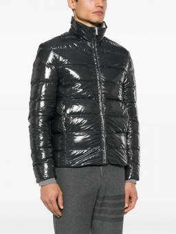 Thom Browne - Dark Grey Reversible Zip-Up Puffer Jacket