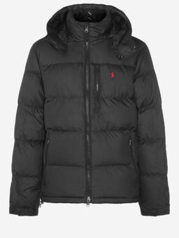 POLO RALPH LAUREN - RALPH LAUREN Black Hooded Quilted Puffer Jacket