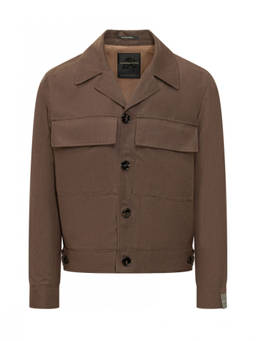 Gabriele Pasini - Brown Solid Shirt Collar Jacket