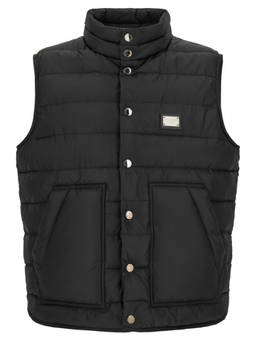 Dolce&Gabbana - Black Quilted Logo Jacket