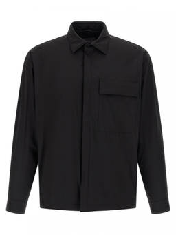 Herno - Black Solid Shirt Collar Jacket