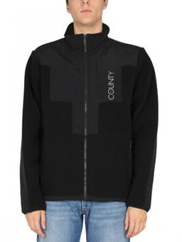 Marcelo Burlon - Black Mock Collar Jacket