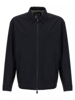 Herno - Black Solid Shirt Collar Jacket