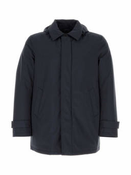 Herno - Dark Blue Hood Parka Jacket