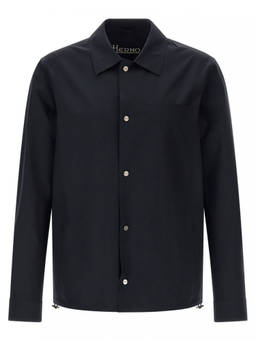Herno - Dark Blue Shirt Collar Jacket