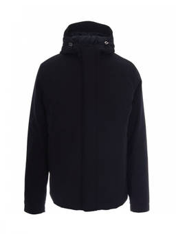 Herno - Dark Blue Solid Hood Jacket
