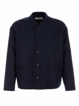 Jil Sander - Navy Blue Mandarin Collar Jacket